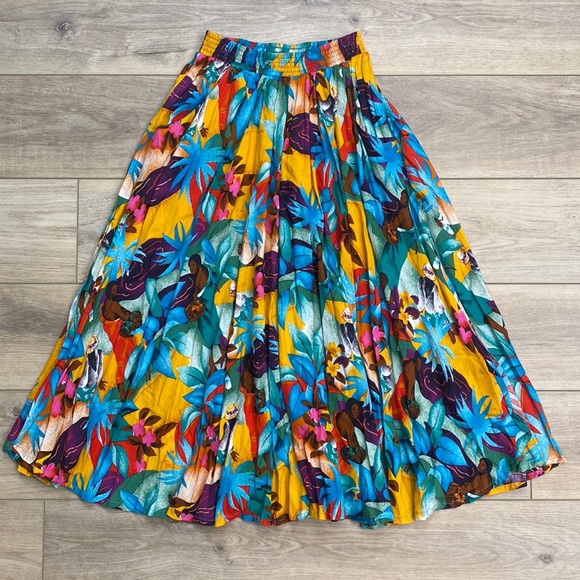 Vintage Dresses & Skirts - Vintage Carole Little Tropical Maxi Skirt